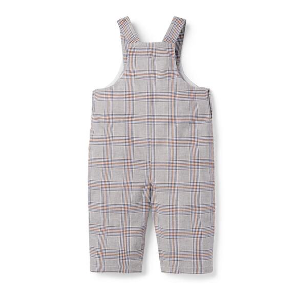 Janie & Jack Plaid Lined Cotton Twill Baby Overalls 0–3M NIB - Picture 4 of 4